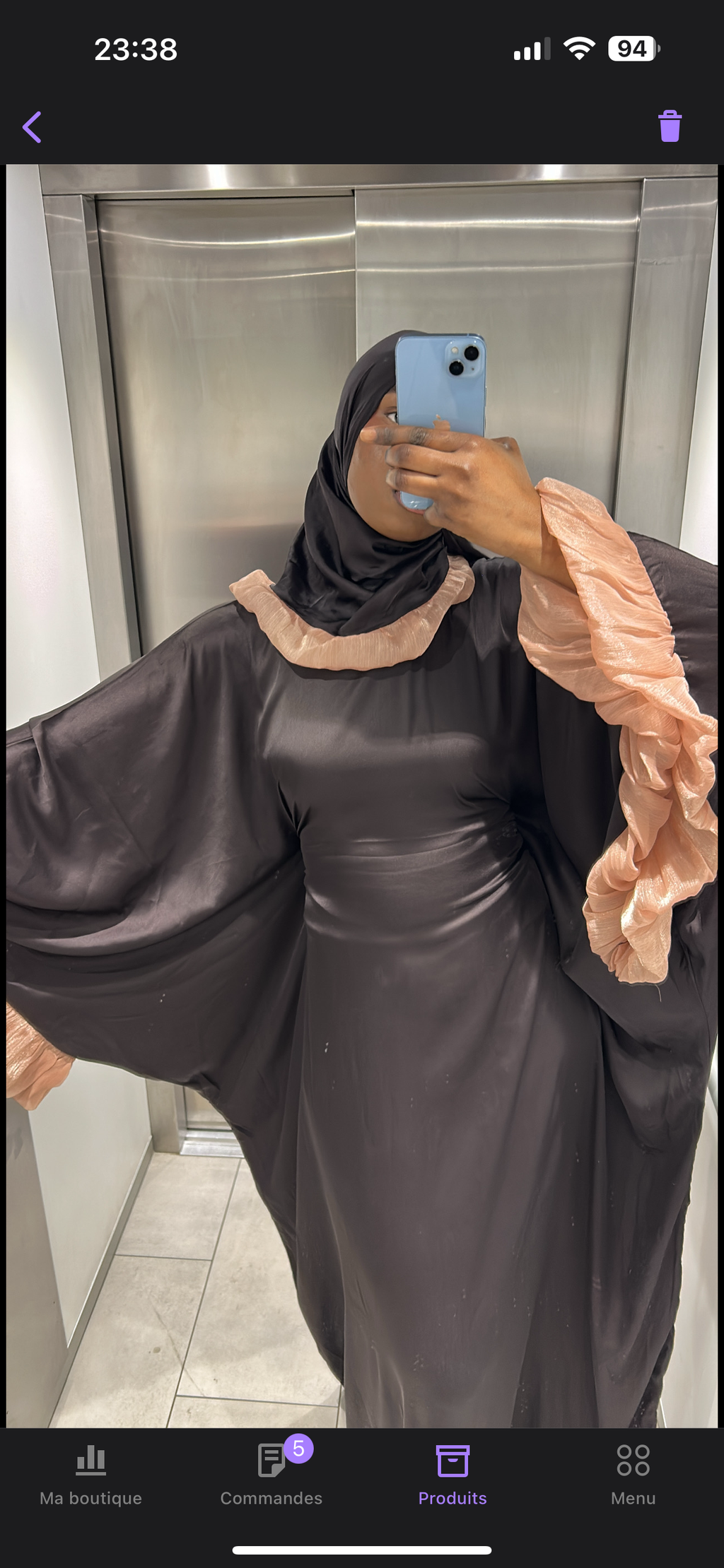 Robe Safiyah - vue de face, mode modeste grande taille IFFAT DK