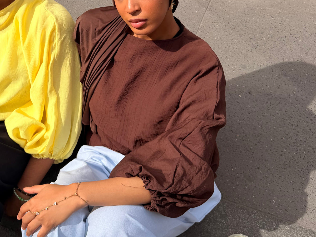 T-shirt manches bouffantes