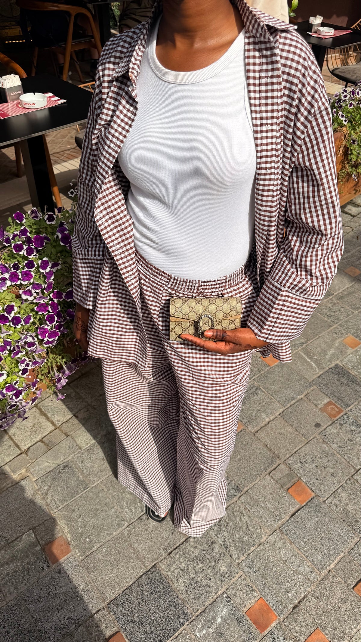 Ensemble à carreaux