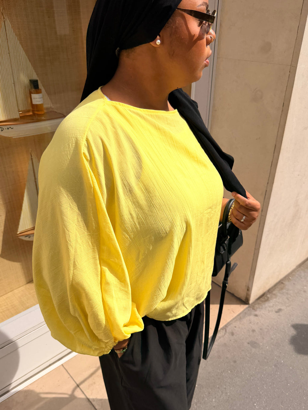 T-shirt manches bouffantes